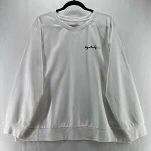 Lacey Chabert Sweatshirt Womens Sz 2X Big As The Sky Jumper Pullover White